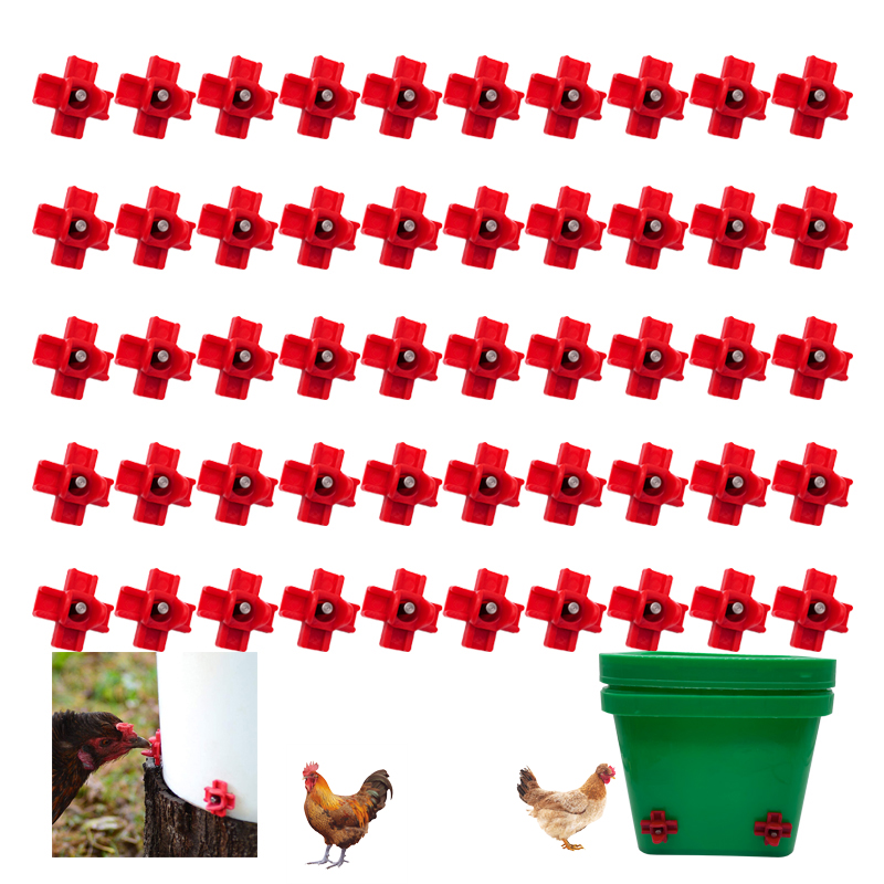 Chicken Nipple Drinker - 鶏用自動給水器,鳥の飲用ボウル,乳首型,農業用ウォーターアクセサリー,50個