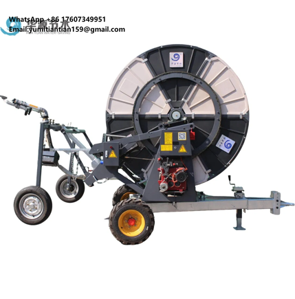 Farming In Agriculture - IoTコアモーターとポンプを搭載した金属製農業用スプリンクラー灌漑システム、耐久性のあるホースリール付き