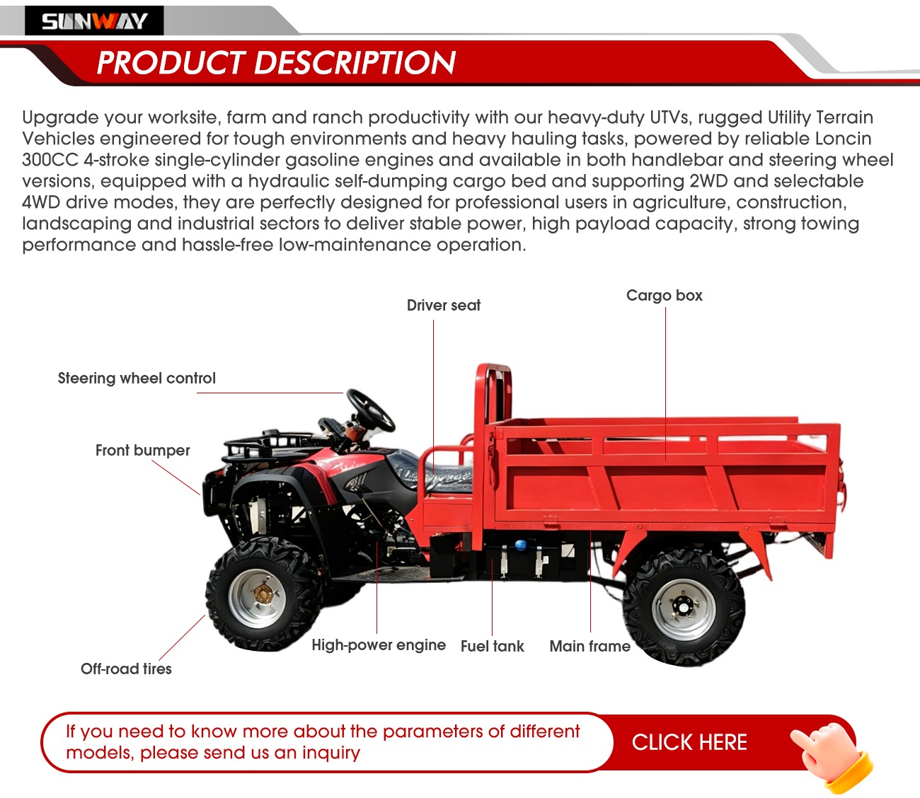 農業用300cc全地形対応車4x4オフロード、果樹園作業用ユ - Agriculture Farming Working Model のレビューと価格