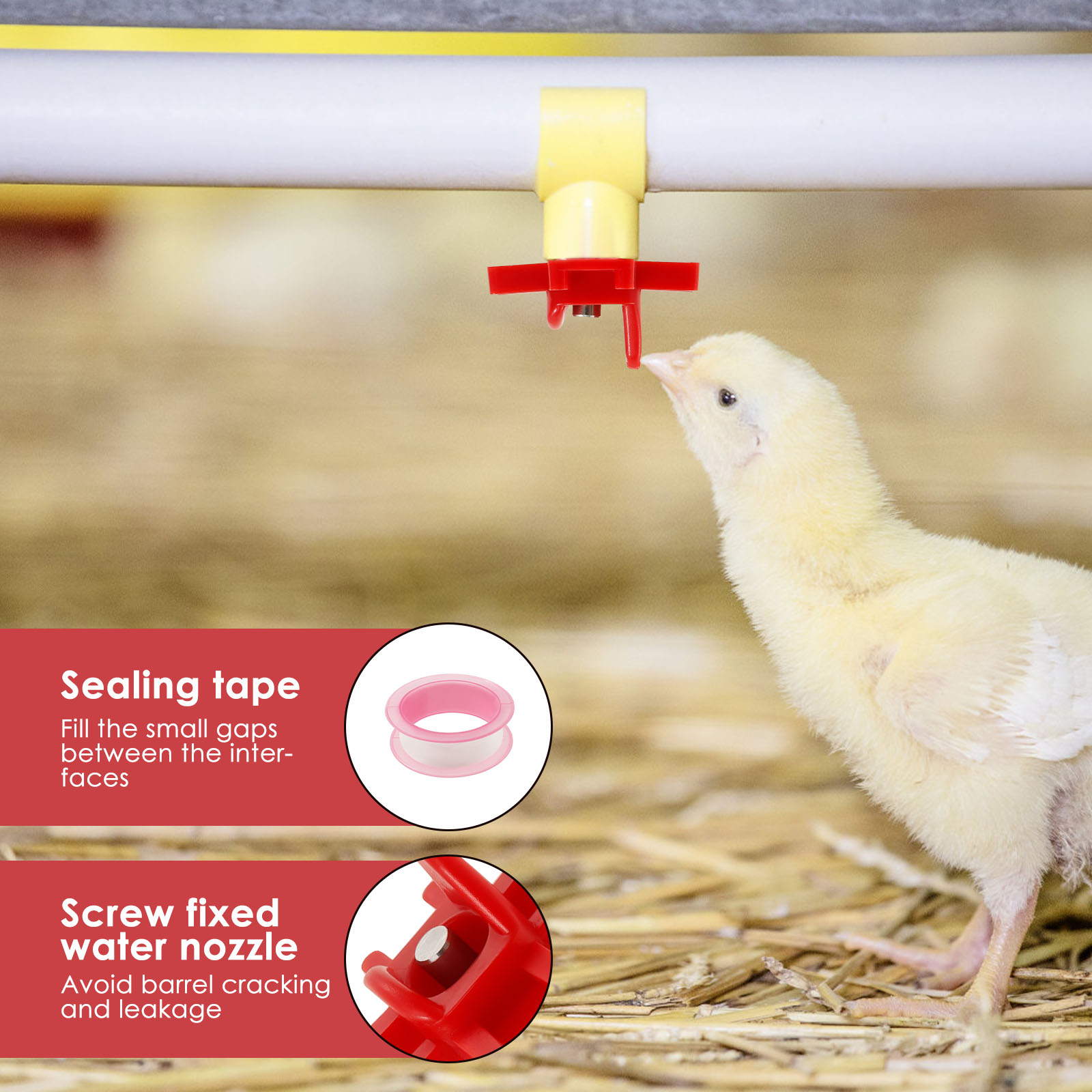 30 個鶏給水器乳首酒飲み家禽動物自動水ウズラハト鳥屋外農業 - Chicken Nipple Drinker のレビューと価格