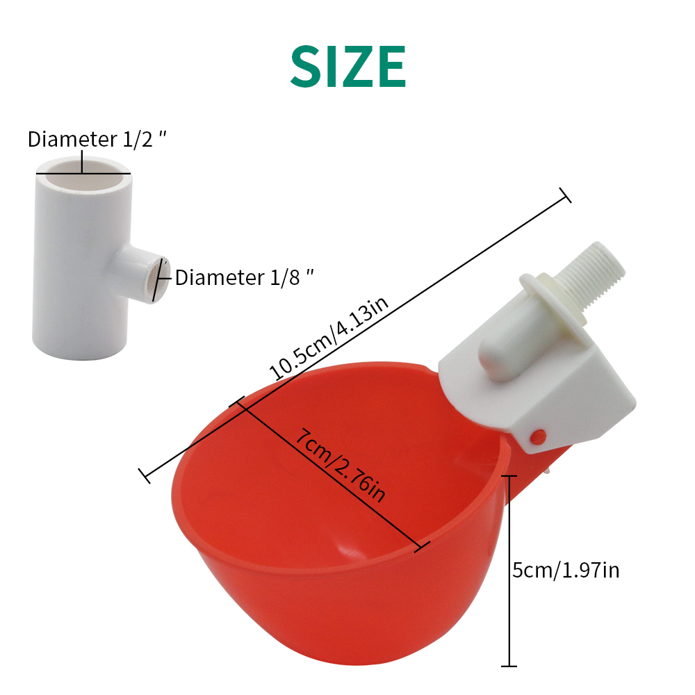 5/10/20 個プラスチック家禽ドリンクボウル自動鶏フィー - Chicken Nipple Drinker のレビューと価格