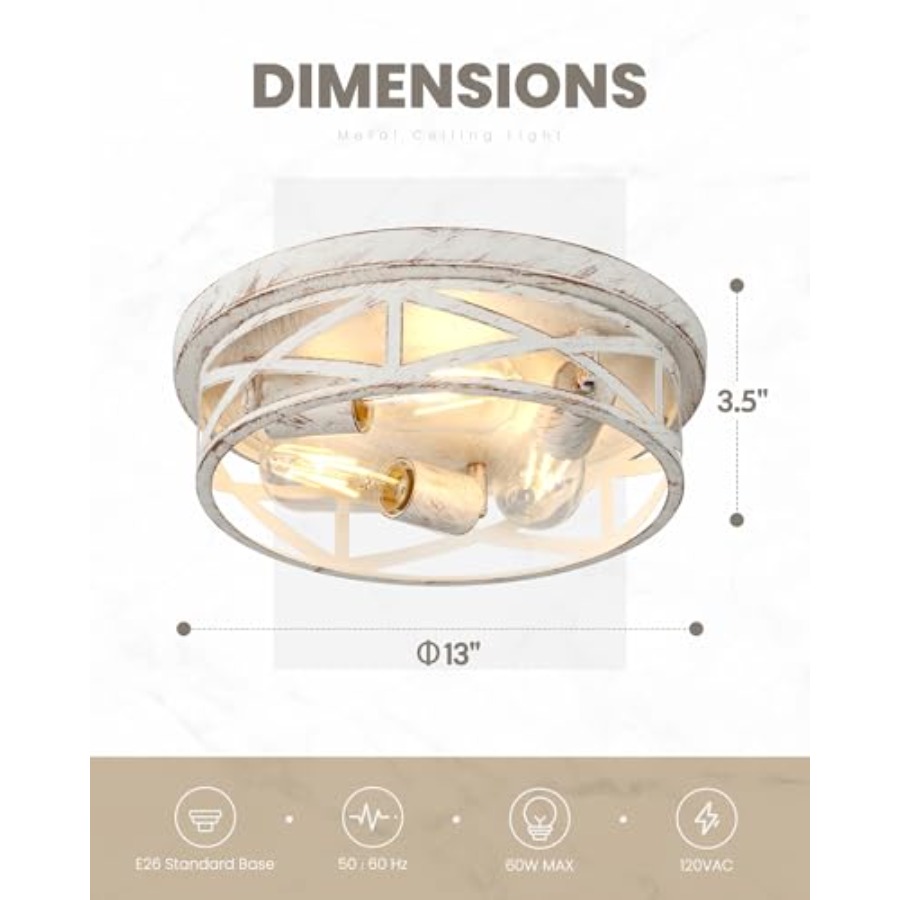 13インチ埋め込み式天井照明器具、3灯式モダン廊下照明器具天 - Farming A のレビューと価格