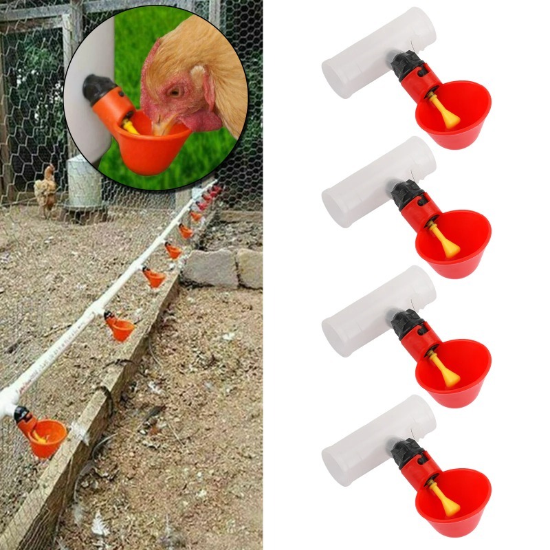 4個入り自動鶏ウズラ用給水器、鳥用ウォーターカップ、黄色ニッ - Chicken Nipple Drinker のレビューと価格