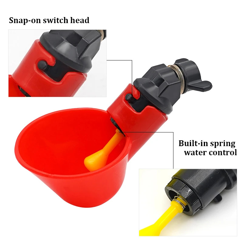 6-36 個鶏ウズラぶら下げ水カップ乳首水飲みボウル鳥給水器 - Chicken Nipple Drinker のレビューと価格